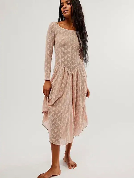 Free People Dresses & Skirts - Free People Dial For Drama Slip in blush pink